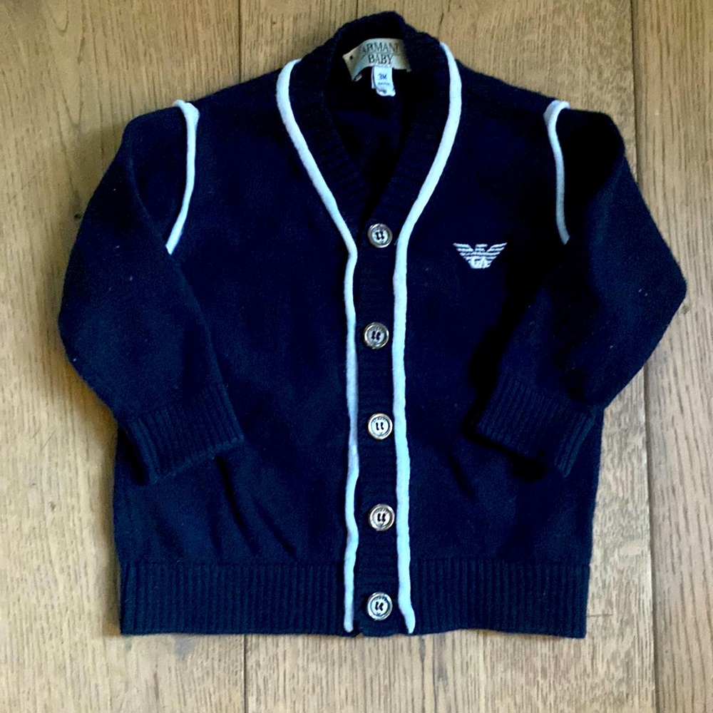 Emporio Armani Baby button up sweater sz 3mo